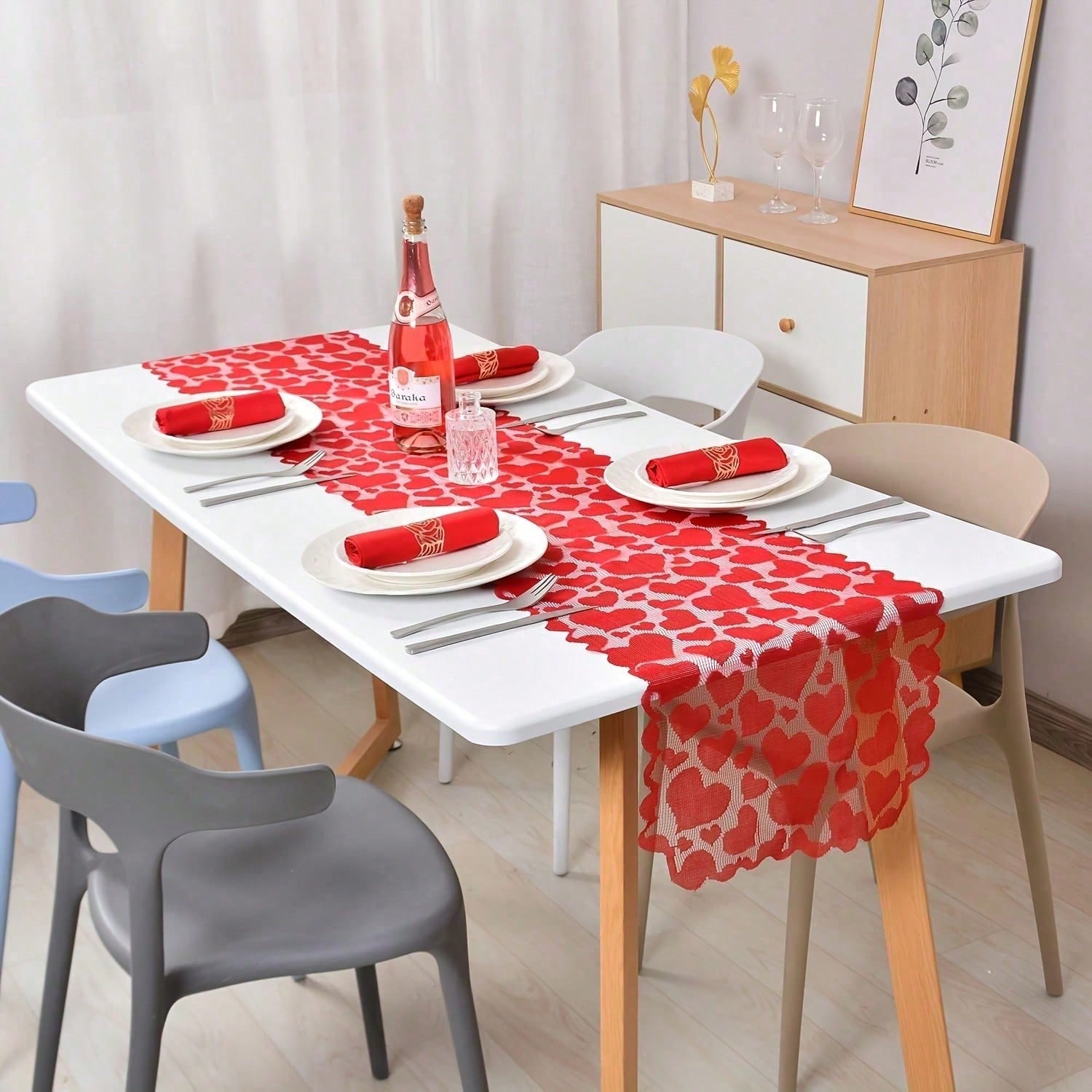 Christmas Table Runner - 1 szt. Czerwony bieżnik na stół