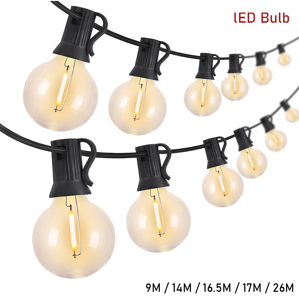 Led Fairy String Lights - Lampki LED G40 na sznurze, 7/26M,