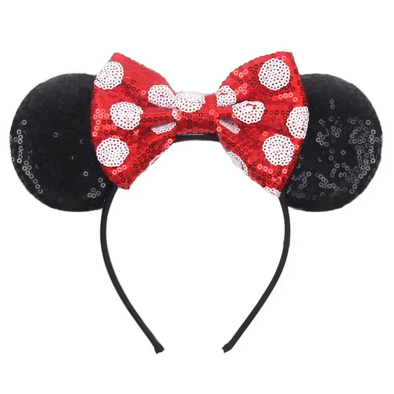 Ribbon Bow Gift - Disney Mickey Mouse Minnie cekinowa opaska