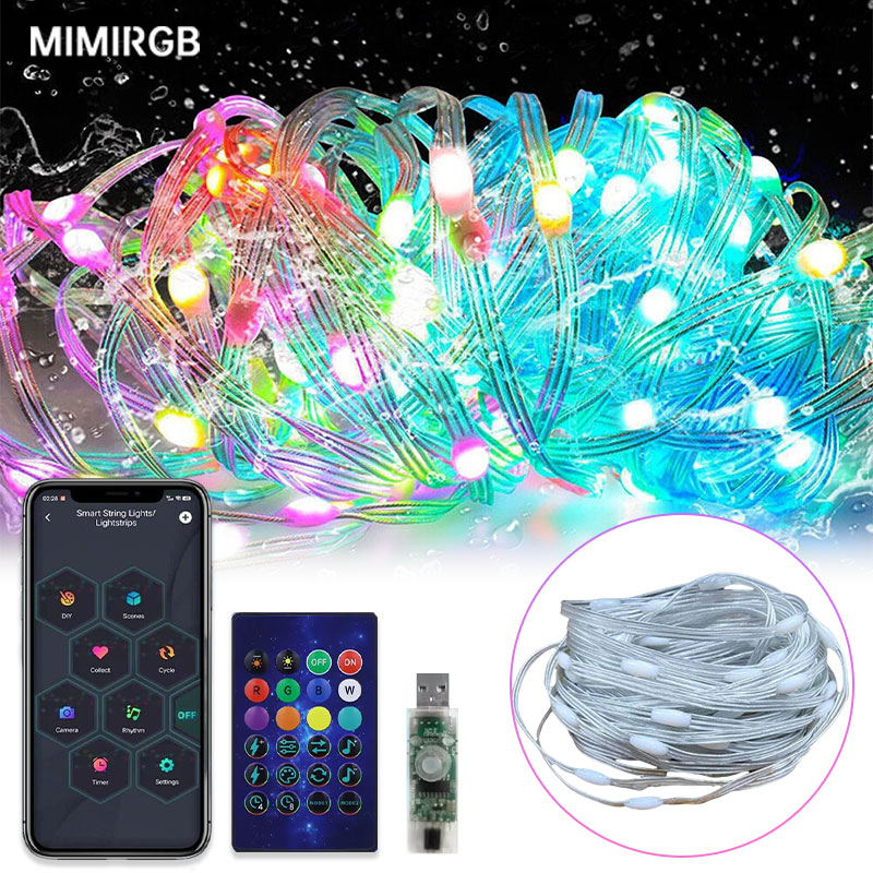 Led Fairy String Lights - 10M RGBIC LED String Bluetooth USB