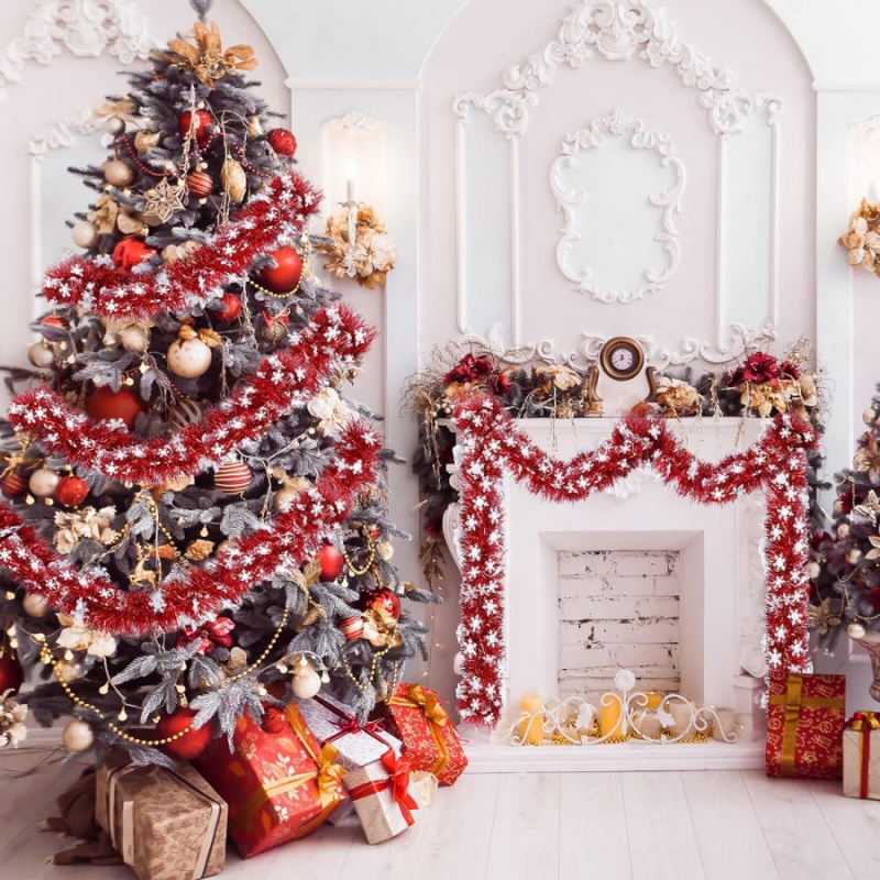 1 szt. Świąteczna girlanda z p – Tinsel Garland Decoration recenzja i cena
