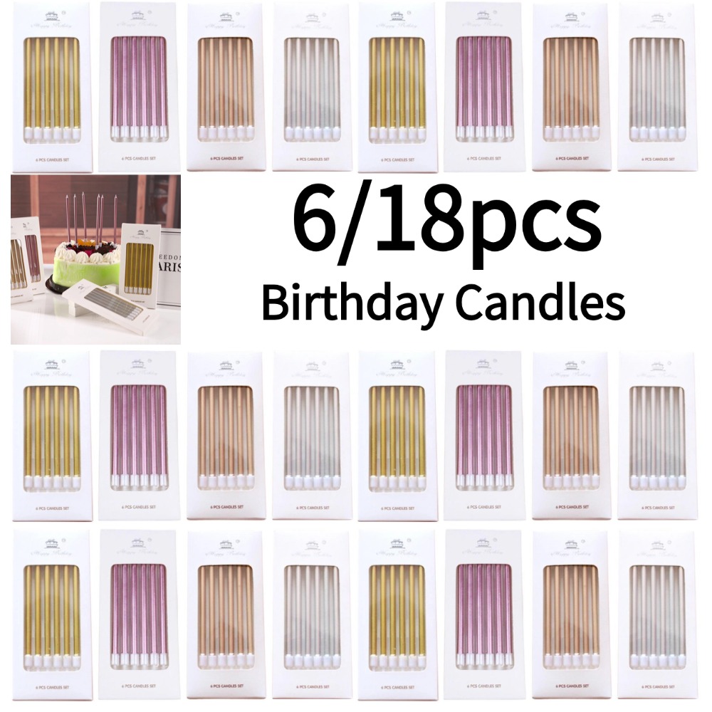 6/18 szt. Metalowe Złote Srebr – Holiday Candle Set recenzja i cena