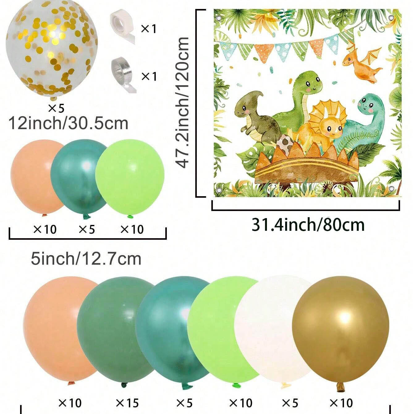 Zestaw balonów dinozaury łuk d – Tinsel Garland Decoration recenzja i cena