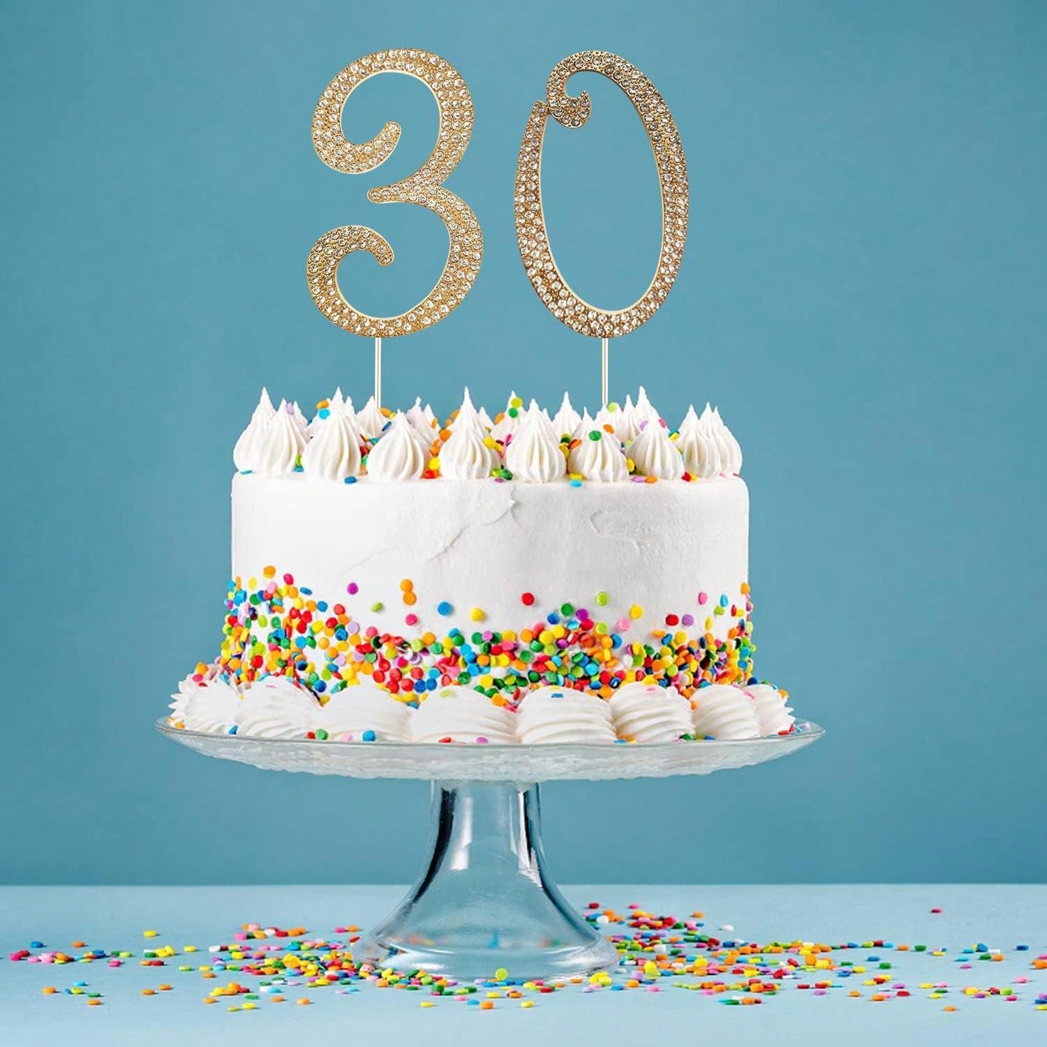 Duży złoty topper na tort z cy – Holiday Candle Set recenzja i cena