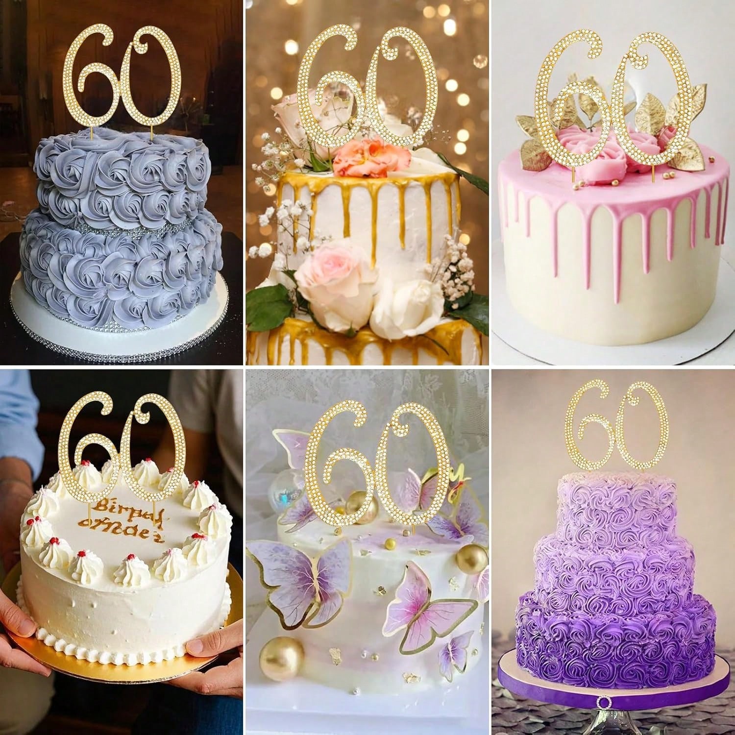 Duży złoty topper na tort z cy – Holiday Candle Set recenzja i cena