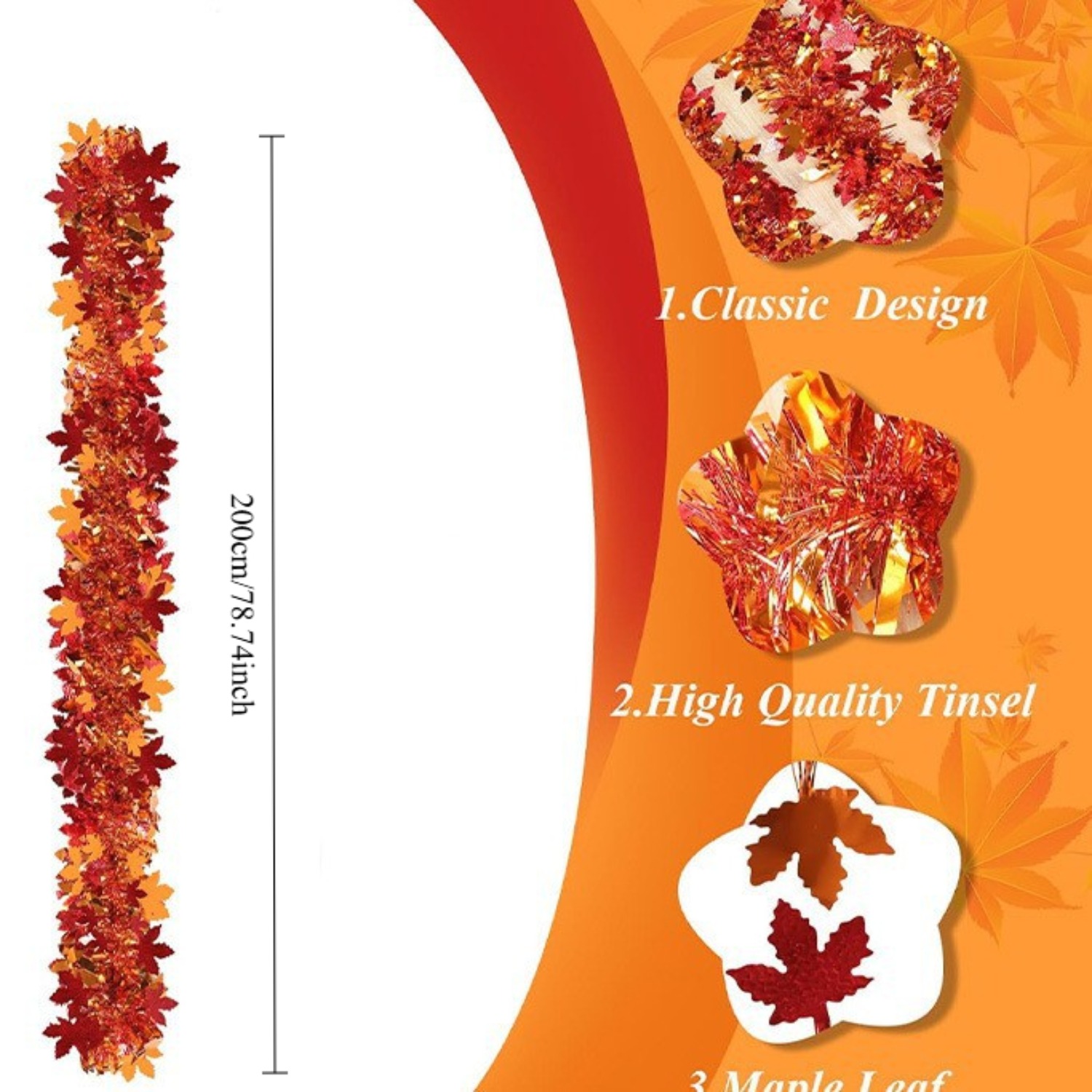 Girlanda z lamety na Święto Dz – Tinsel Garland Decoration recenzja i cena